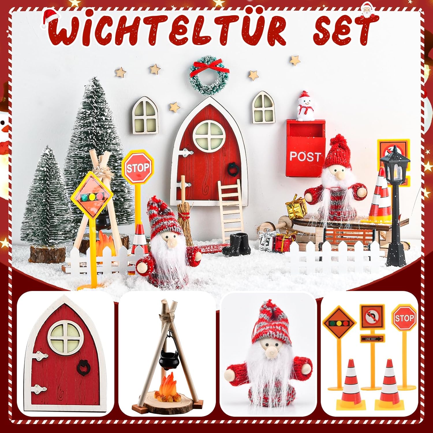 Deocatii, jucarie, Gnome, cadou set de 54buc, craciun