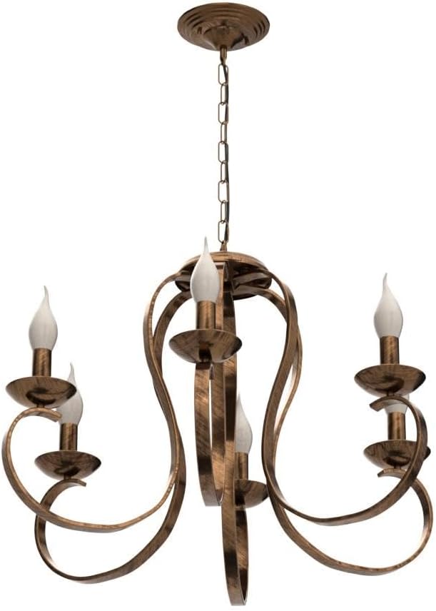 Candelabru, lustra rustica, Ganeed, retro, bronz periat