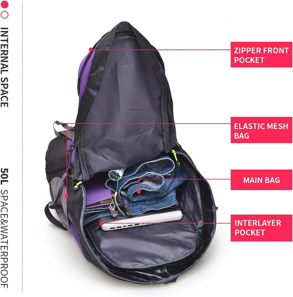 Rucsac Breash Adventure 50L, multifunctional, mov