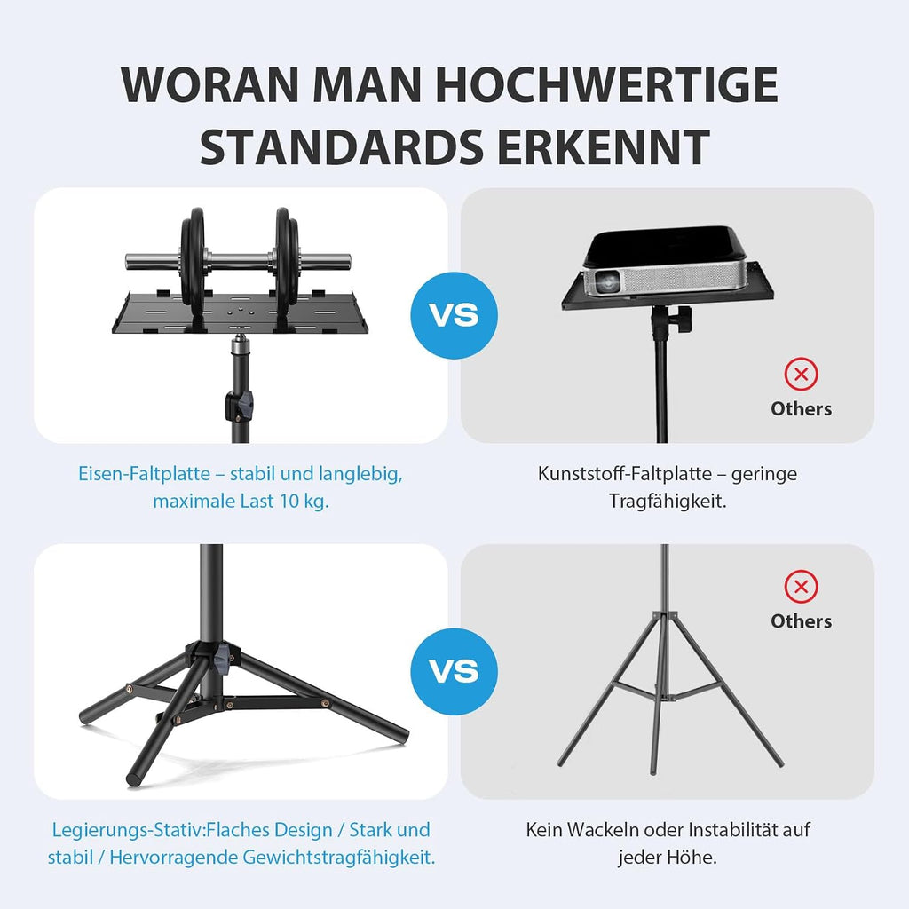 Stand laptop, proiector, tableta, dj, trepied multifunctional reglabil 45-115cm, max 10kg