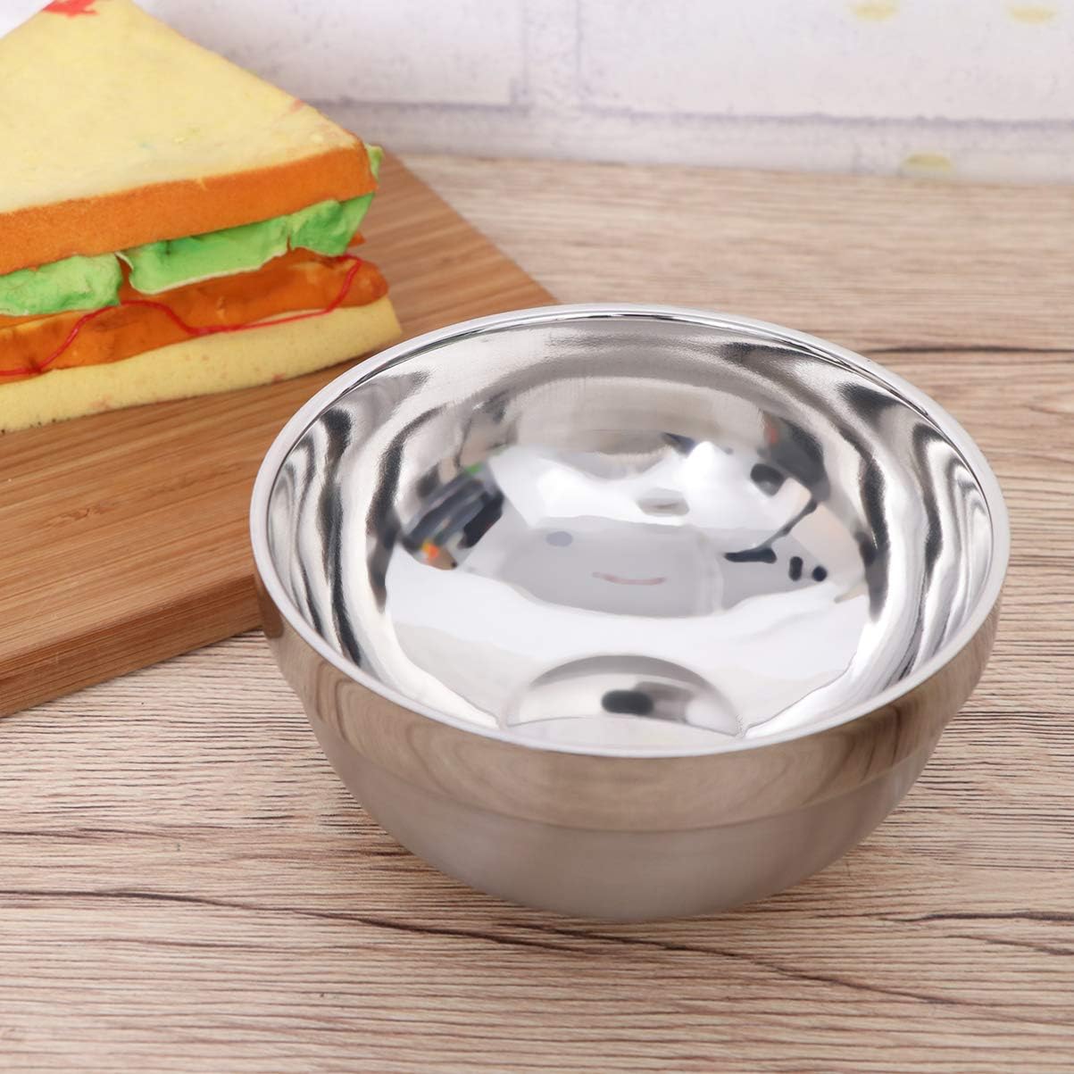 Set de 4 boluri inox 304, pereti dubli, 99g, 13x6.4cm