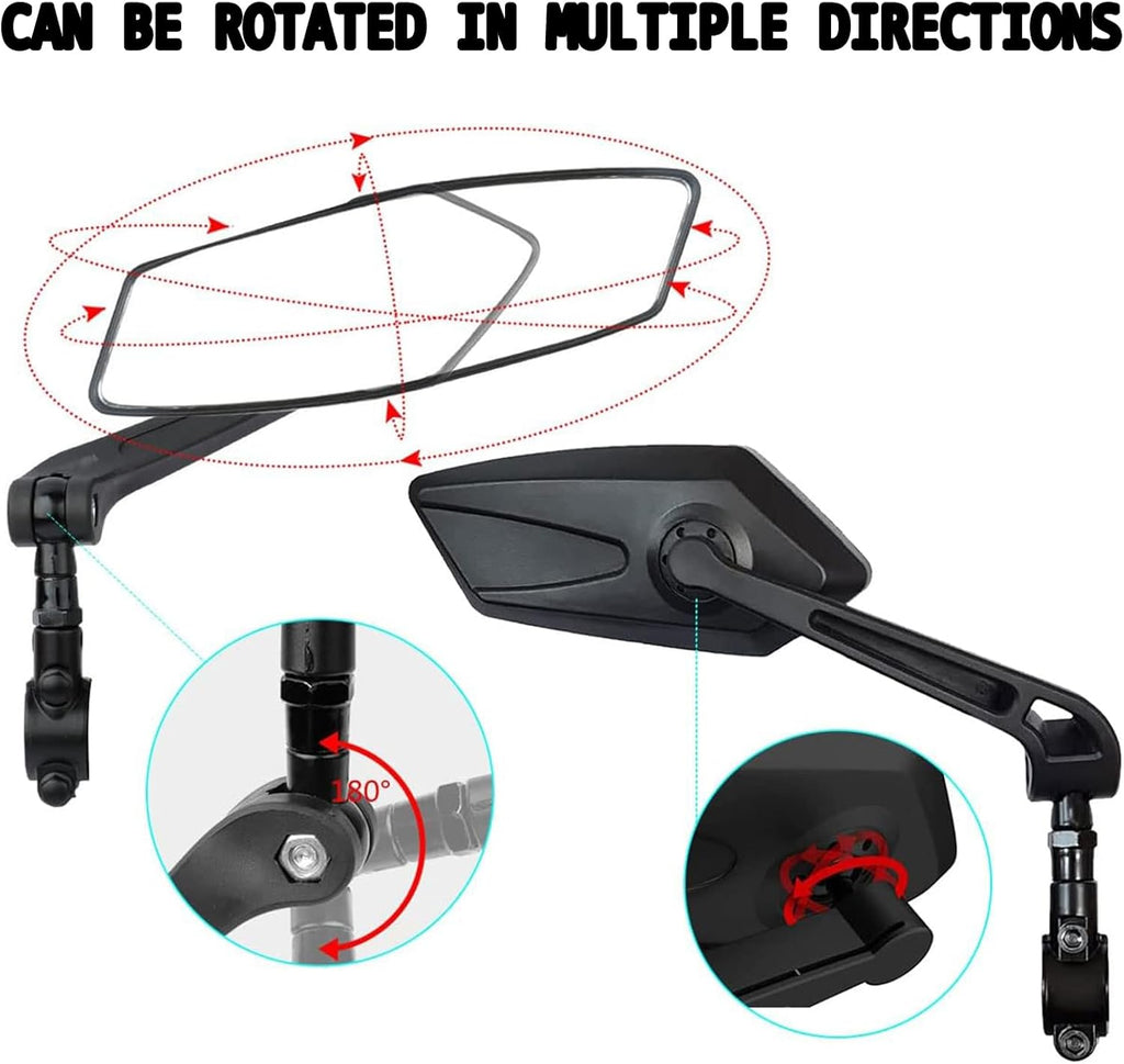 Oglinzi bicicleta, scuter, reglabile 360°, 15cm, set de 2