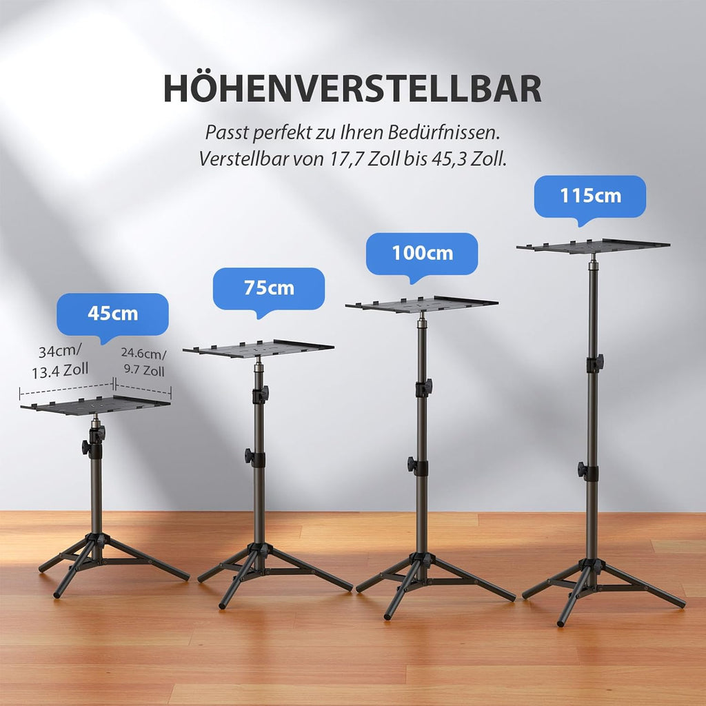 Stand laptop, proiector, tableta, dj, trepied multifunctional reglabil 45-115cm, max 10kg
