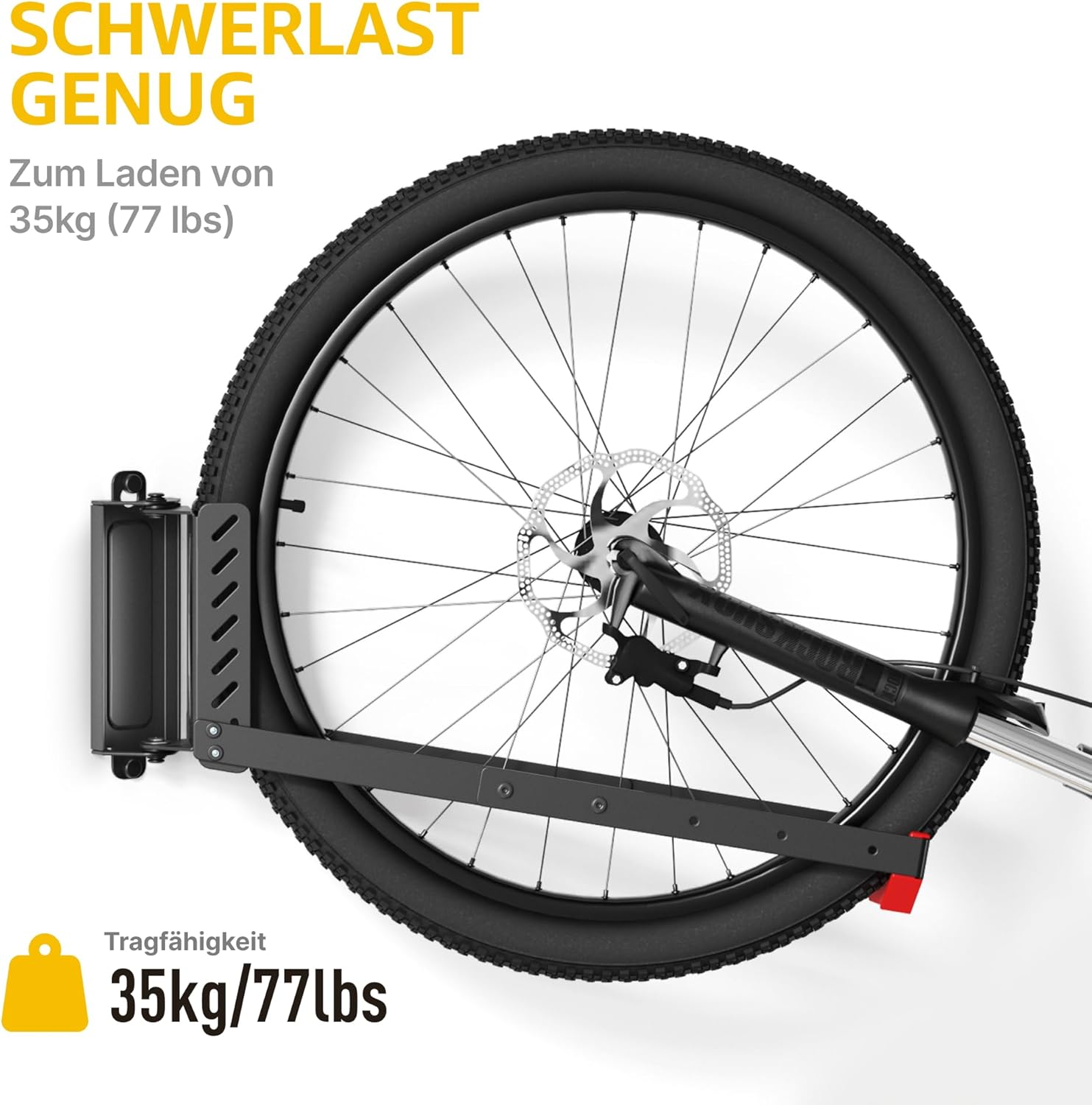 Set de 2 suport bicicleta perete, reglabil, Monteck, max 35kg