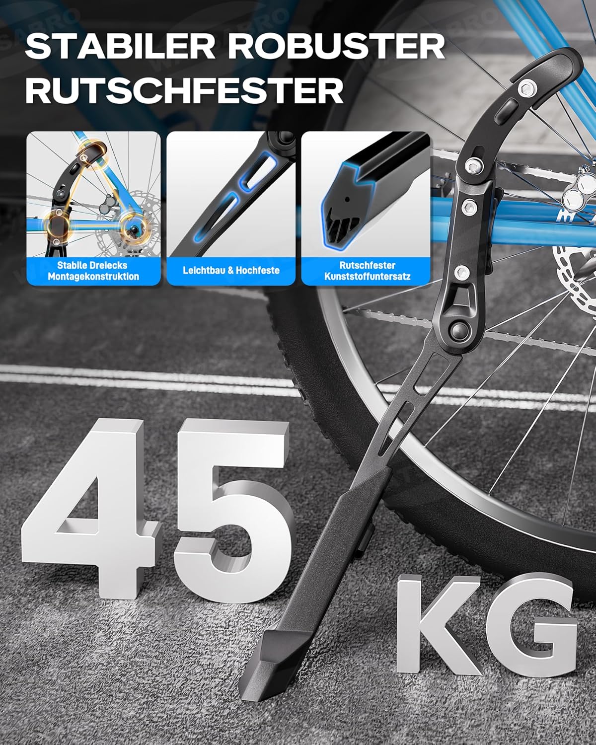 Picior bicicleta 24-29` Watsabro, max 40cm