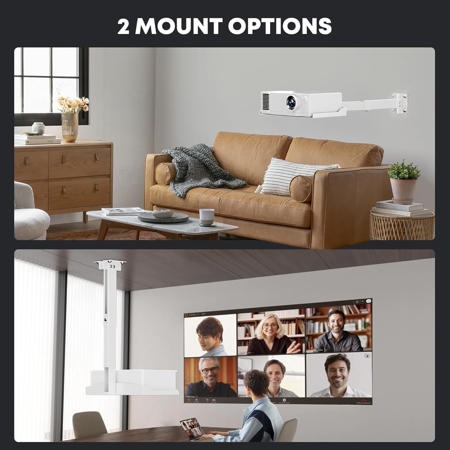 Suport proiector Putorsen, fixare tavan, max 10kg, alb