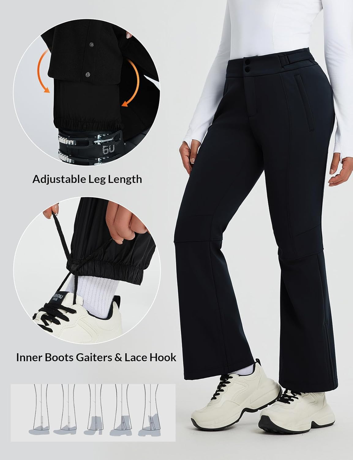 Pantaloni ski respirabil, Beleaf, XXL