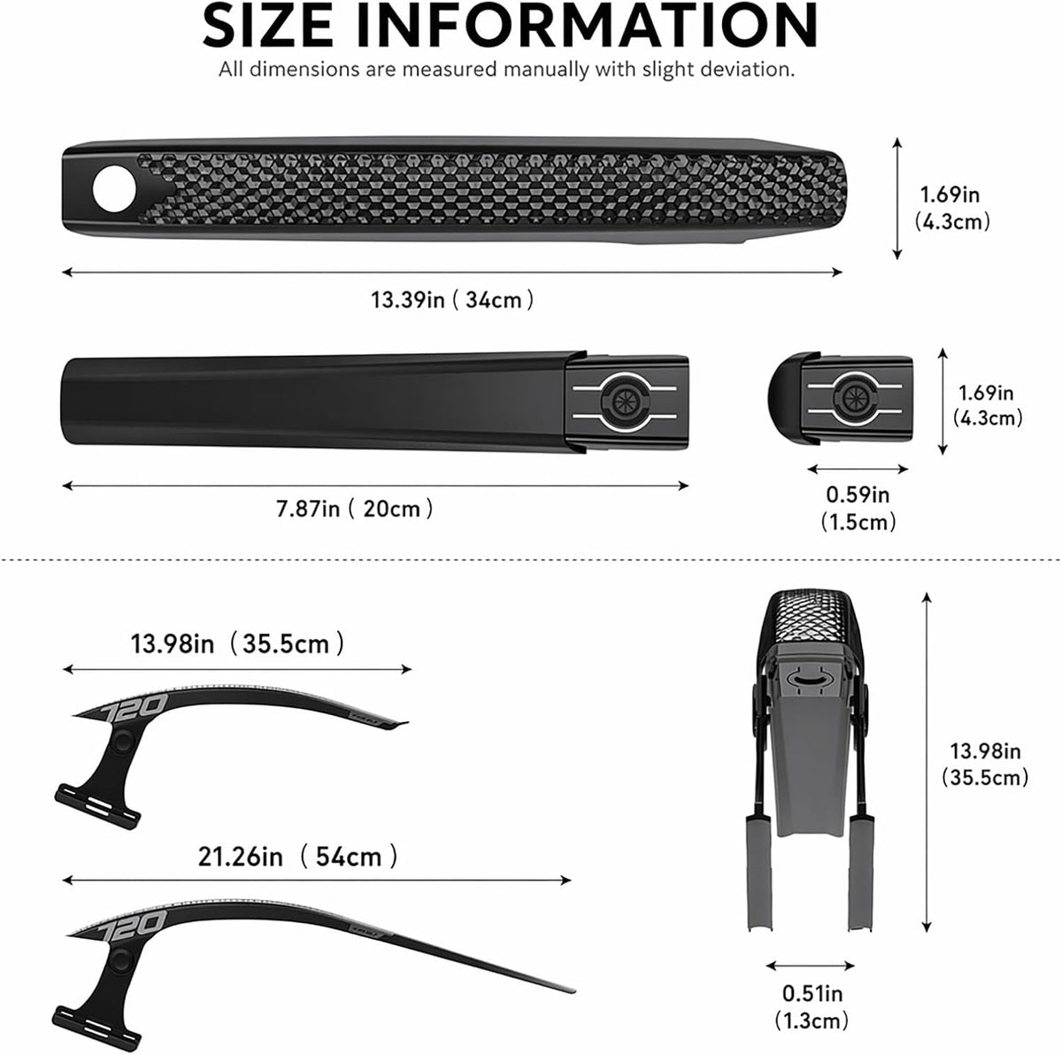Set aripi bicicleta, fata spate, pentru cauciuc 23-38cm
