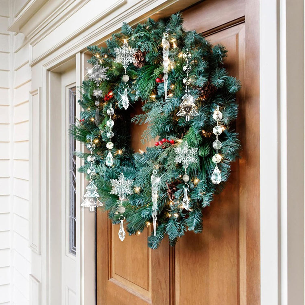 Set de 26 ornamente Craciun, decoratiuni diferite fome, acril