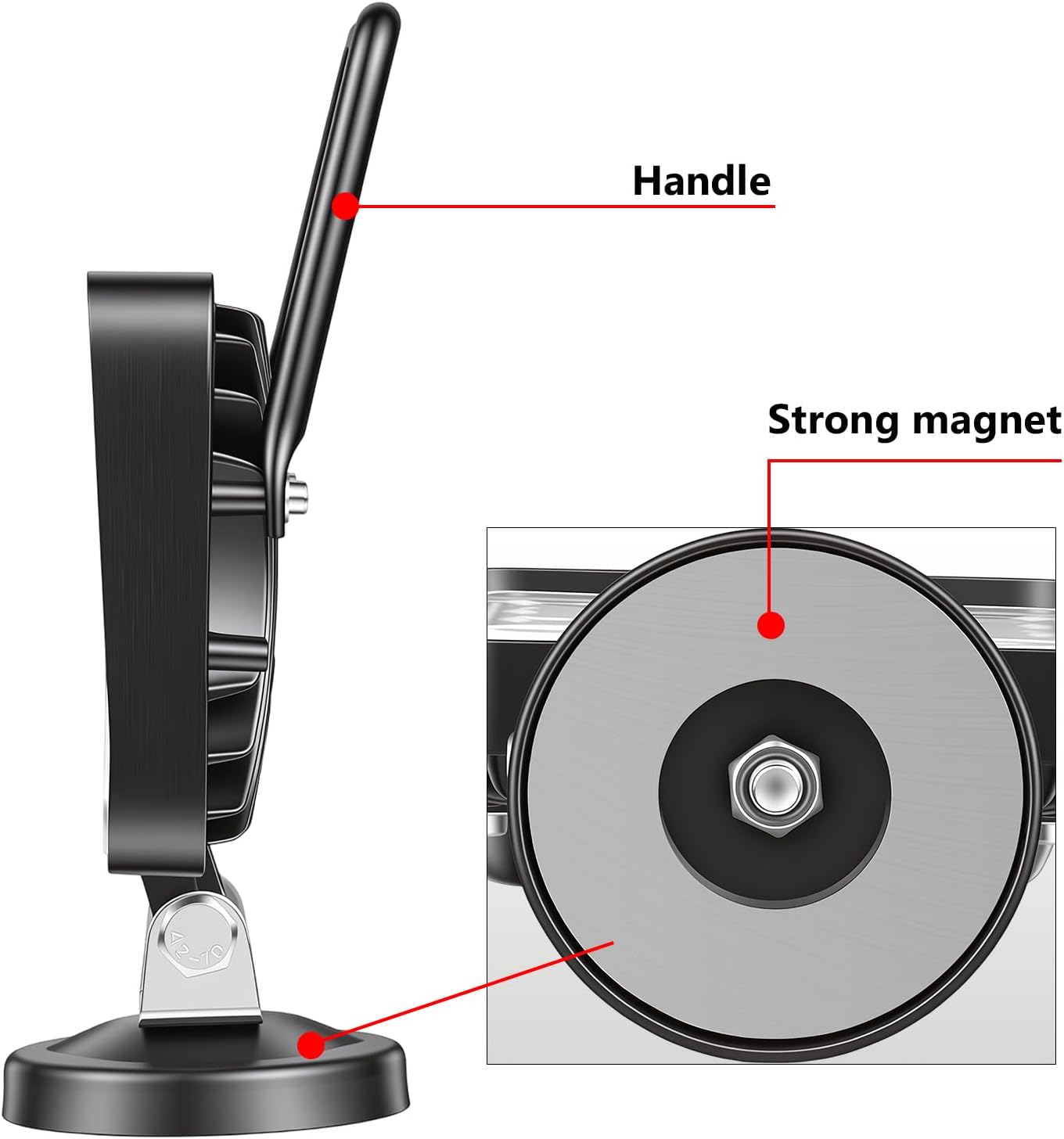 Lampa, lumina pentru masina, 48W, 12/24V, 6000K, 11cm