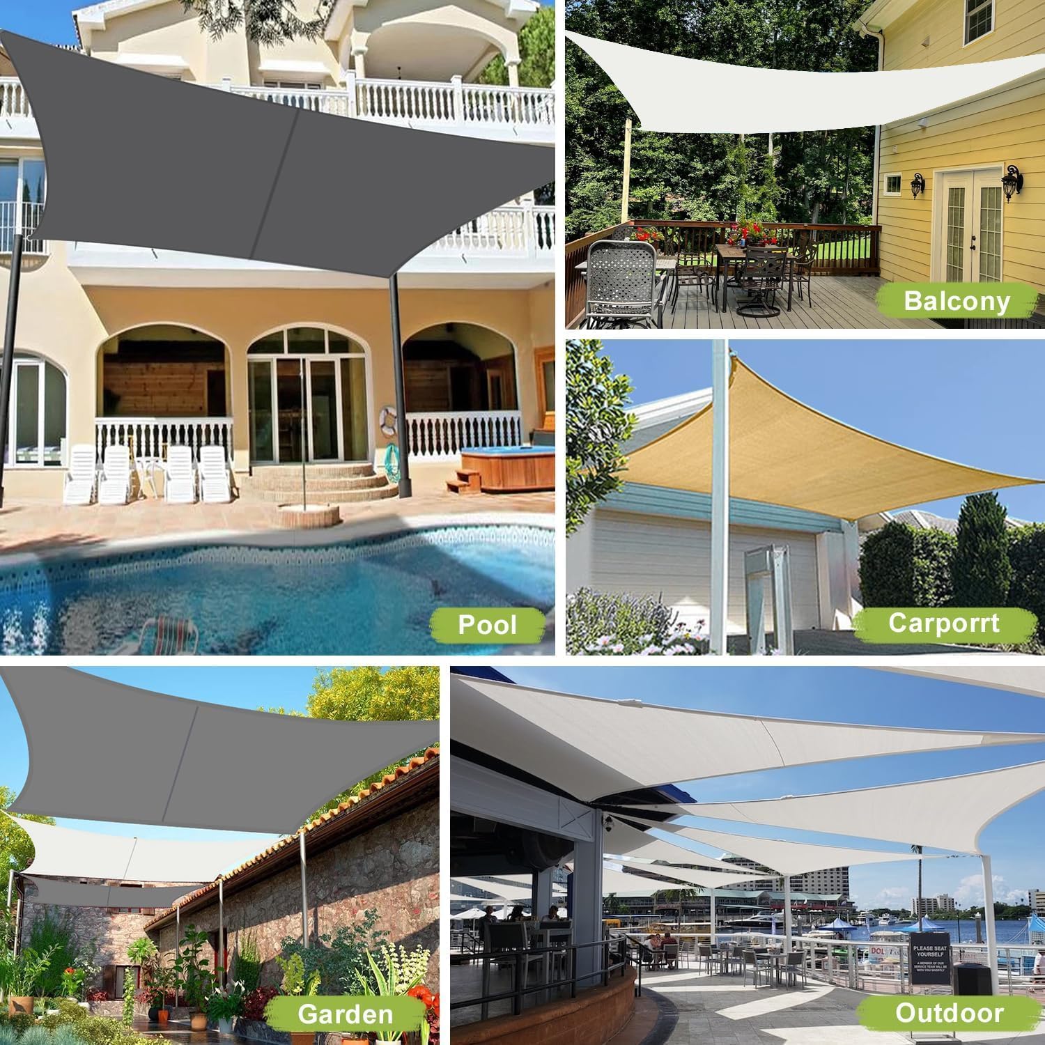 Copertina, protectie solara Love Story, Prelata Premium 3x 3 m, Crem alb