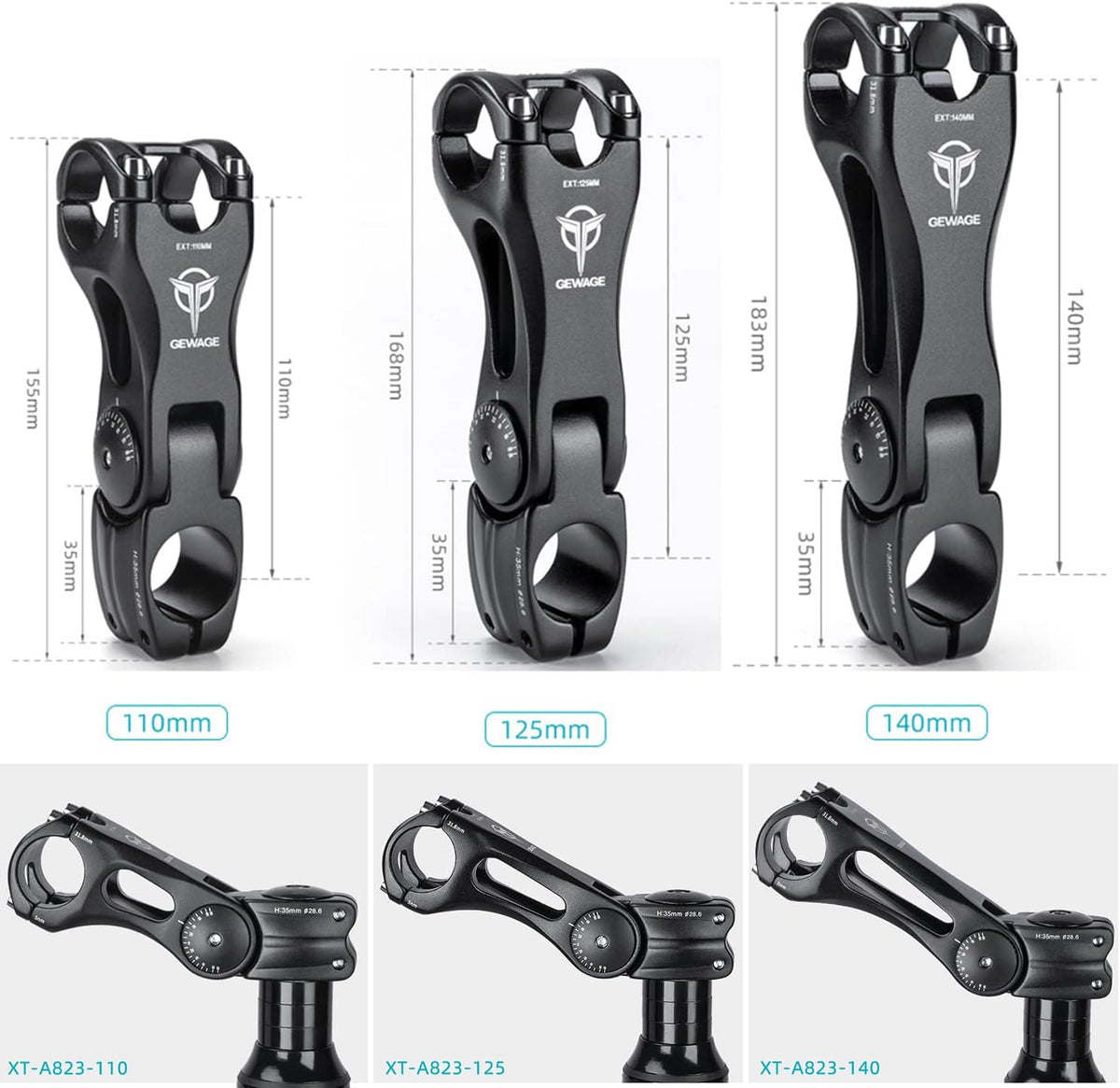 Suport ghidon bicicleta, 31.8mm, 110cm