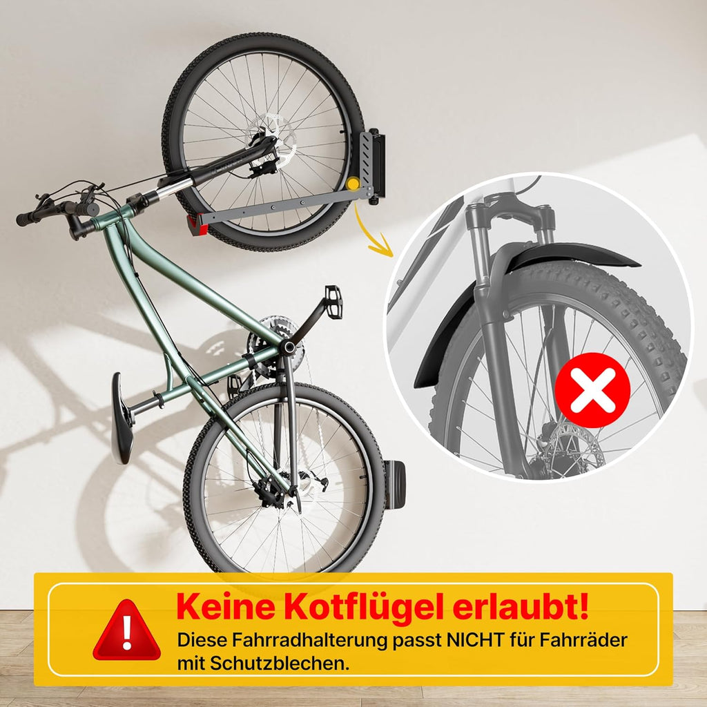 Set de 2 suport bicicleta perete, reglabil, Monteck, max 35kg