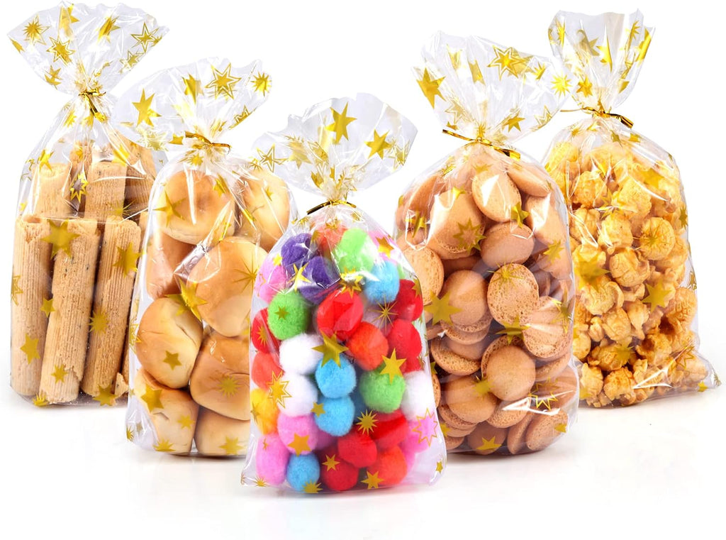 Pungi alimentare cadou, motiv Craciun, 14x23cm, set de 100