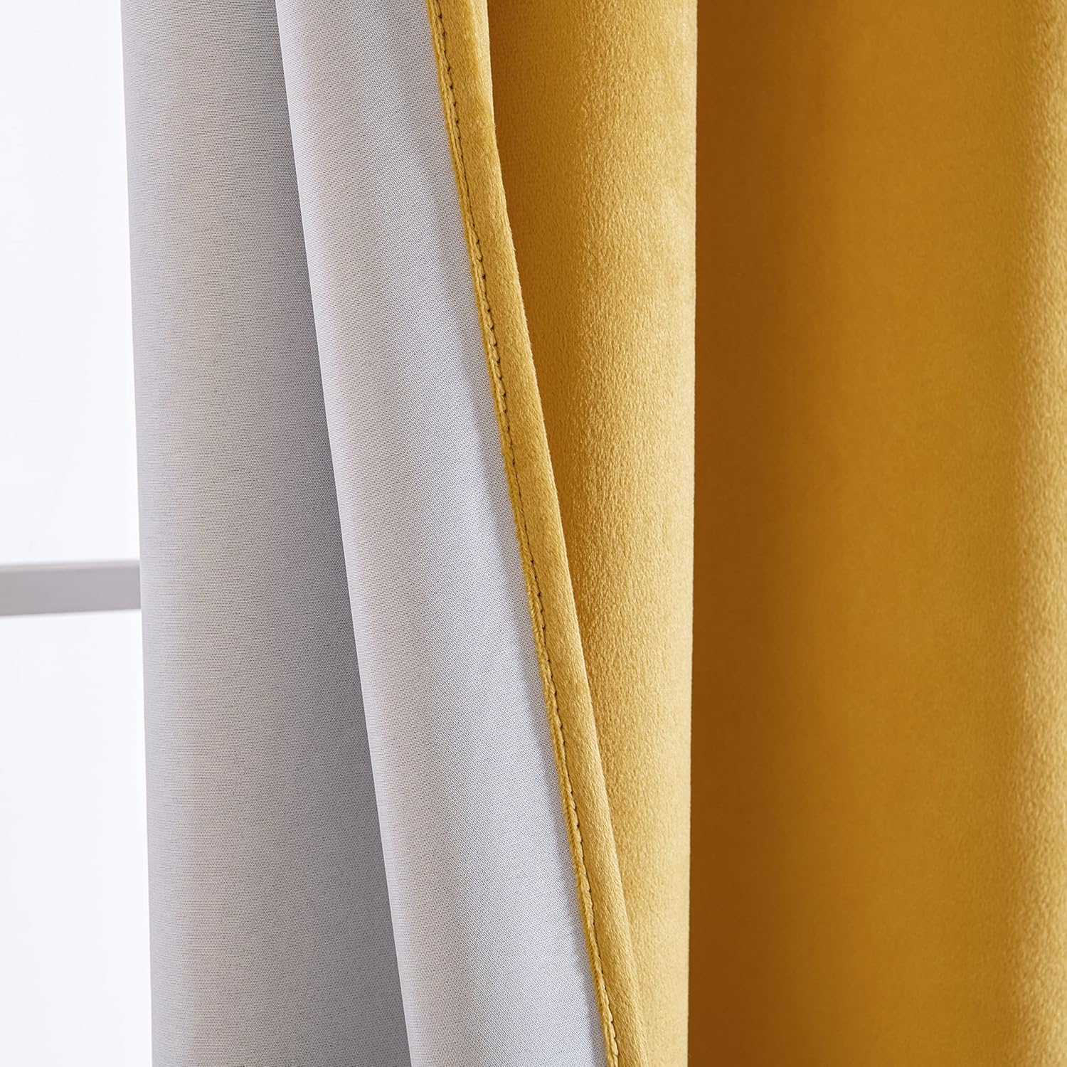 Draperii decorative, perdele opace 100% catifea, EMEMA, 140x175cm Set de 2, portocaliu
