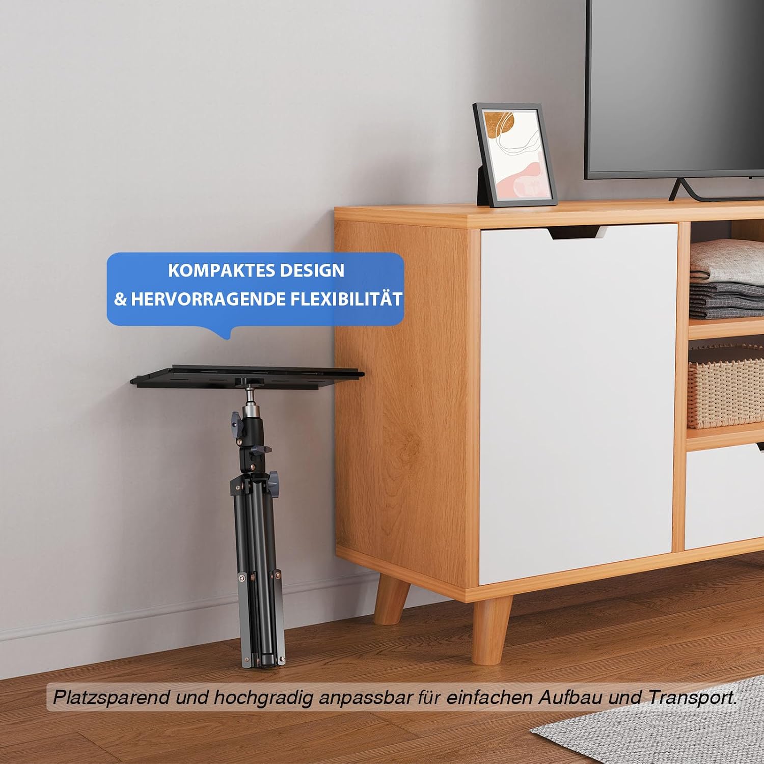 Stand laptop, proiector, tableta, dj, trepied multifunctional reglabil 45-115cm, max 10kg