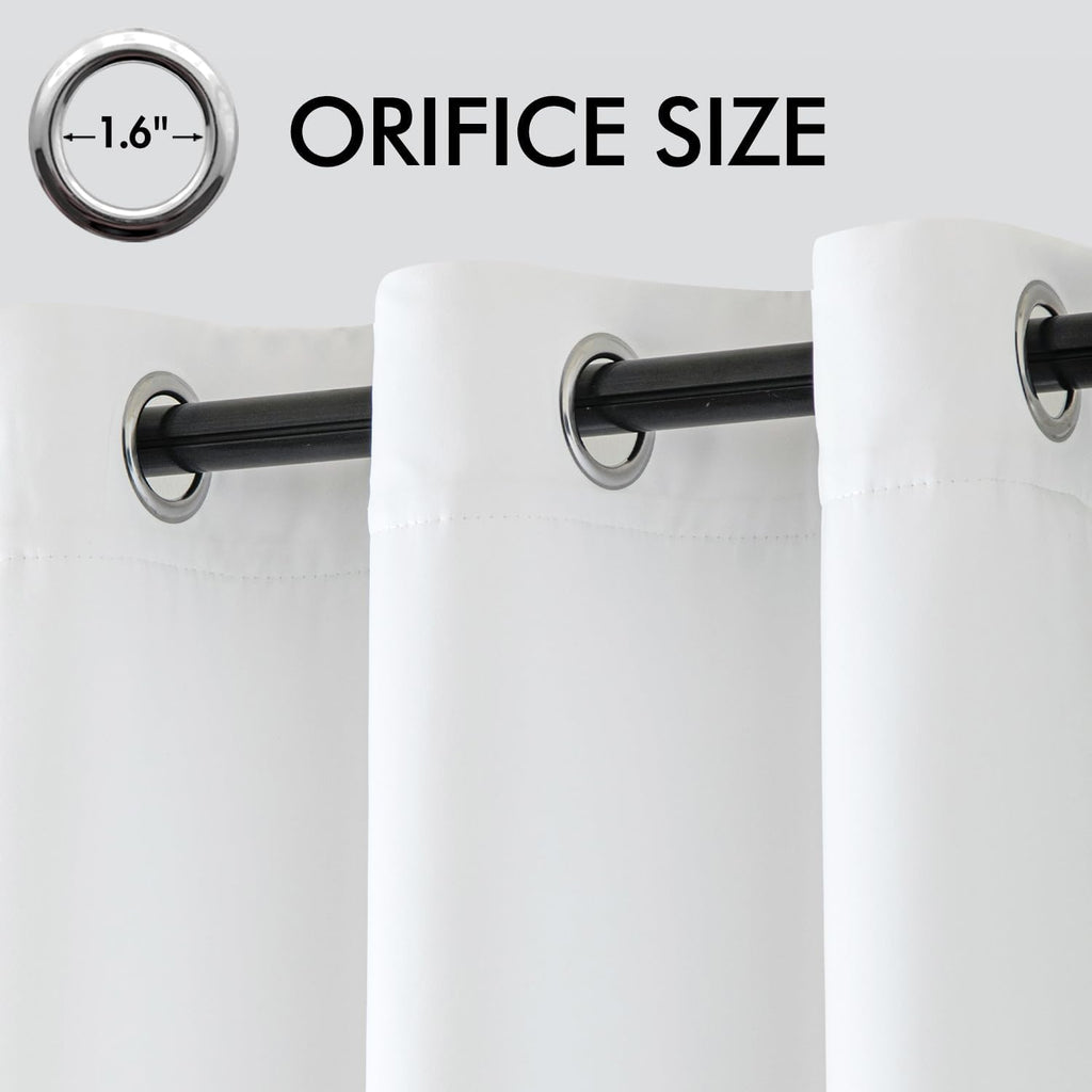 Draperie Emema, termal, dublu strat, blackout, 132x260cm, alb
