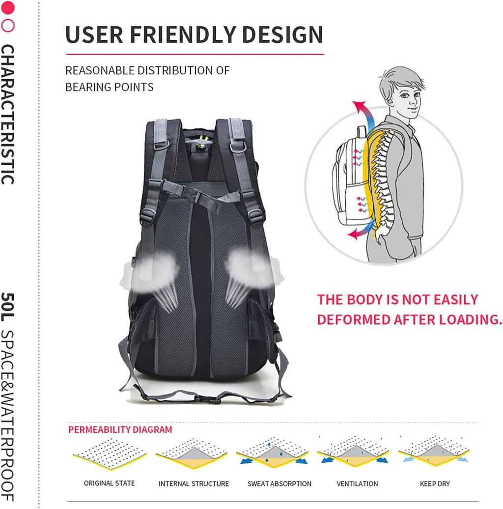 Rucsac Breash Adventure 50L, multifunctional, mov