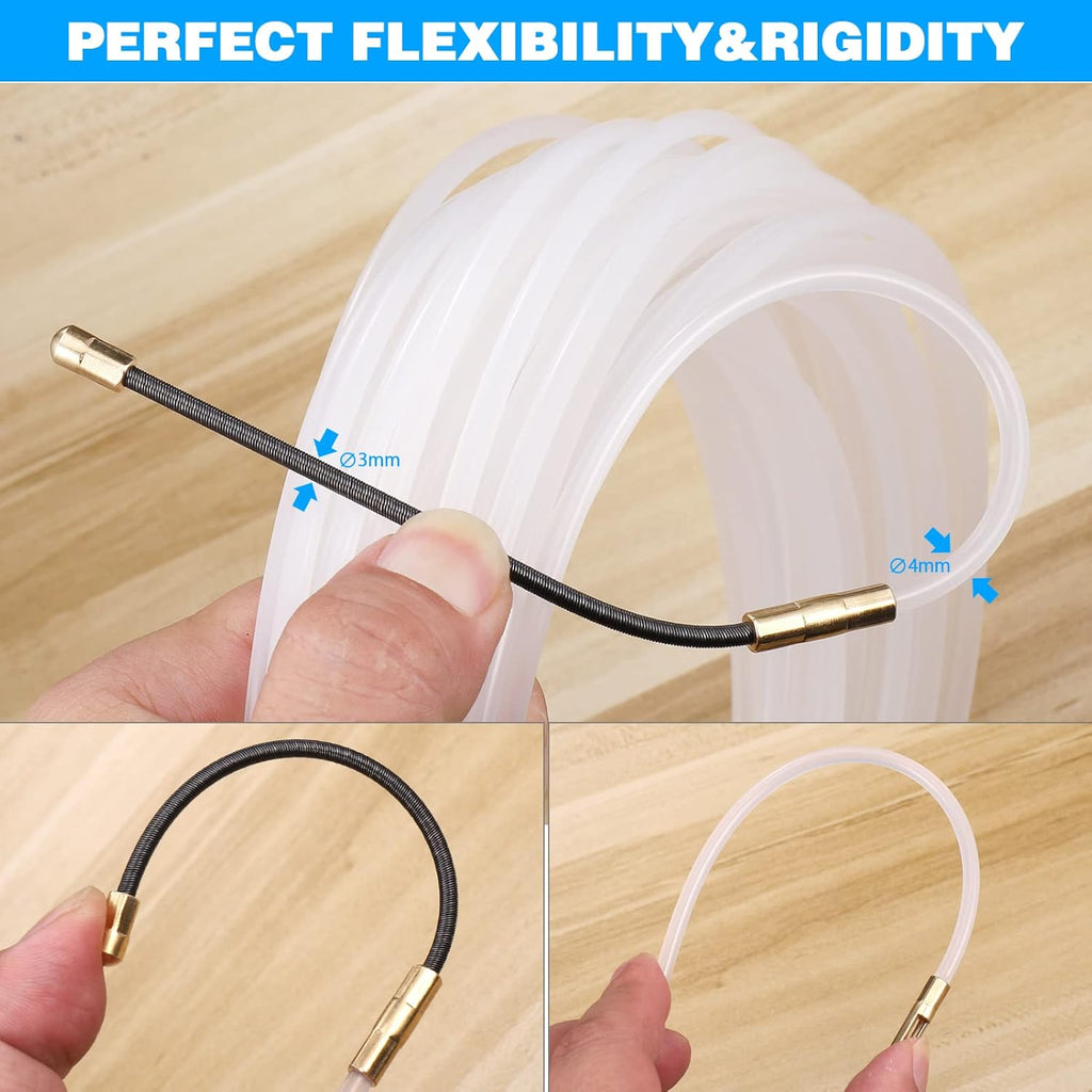 Fir pentru tragere cabluri electrice, 20m, fir spion, dispozitiv de tras cablu,