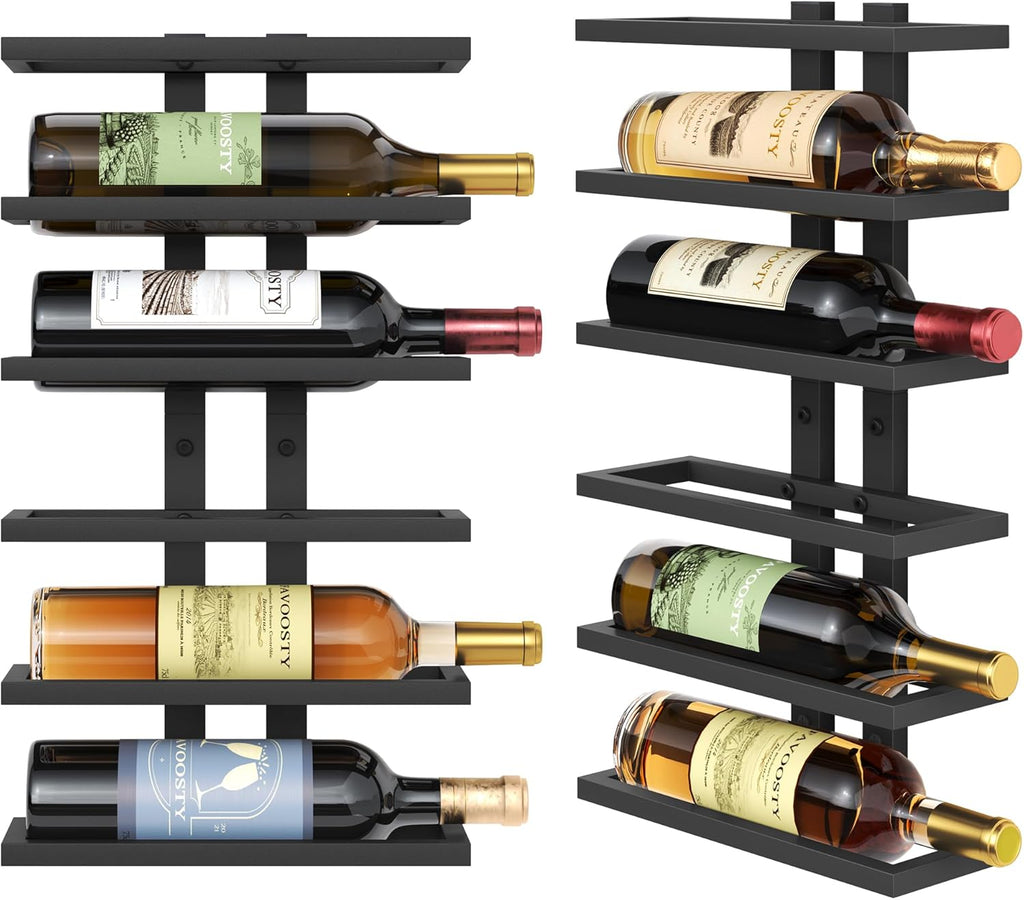 Suport sticle vin pe perete, 6 sticle, 27x9x53cm